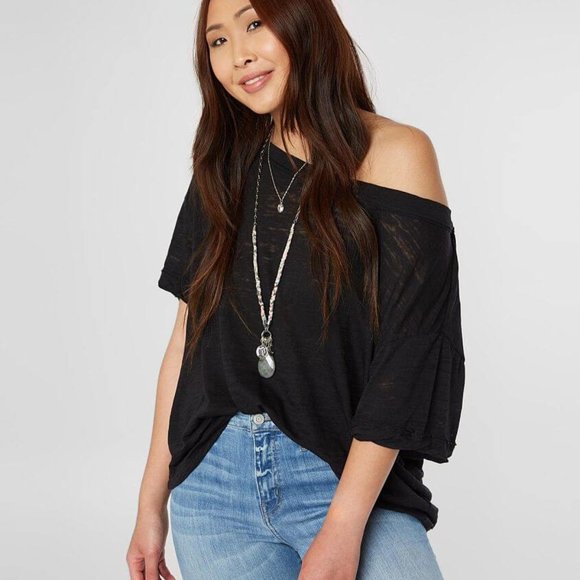 Free People Tops - Free People Sz M Viola Open Back Tee